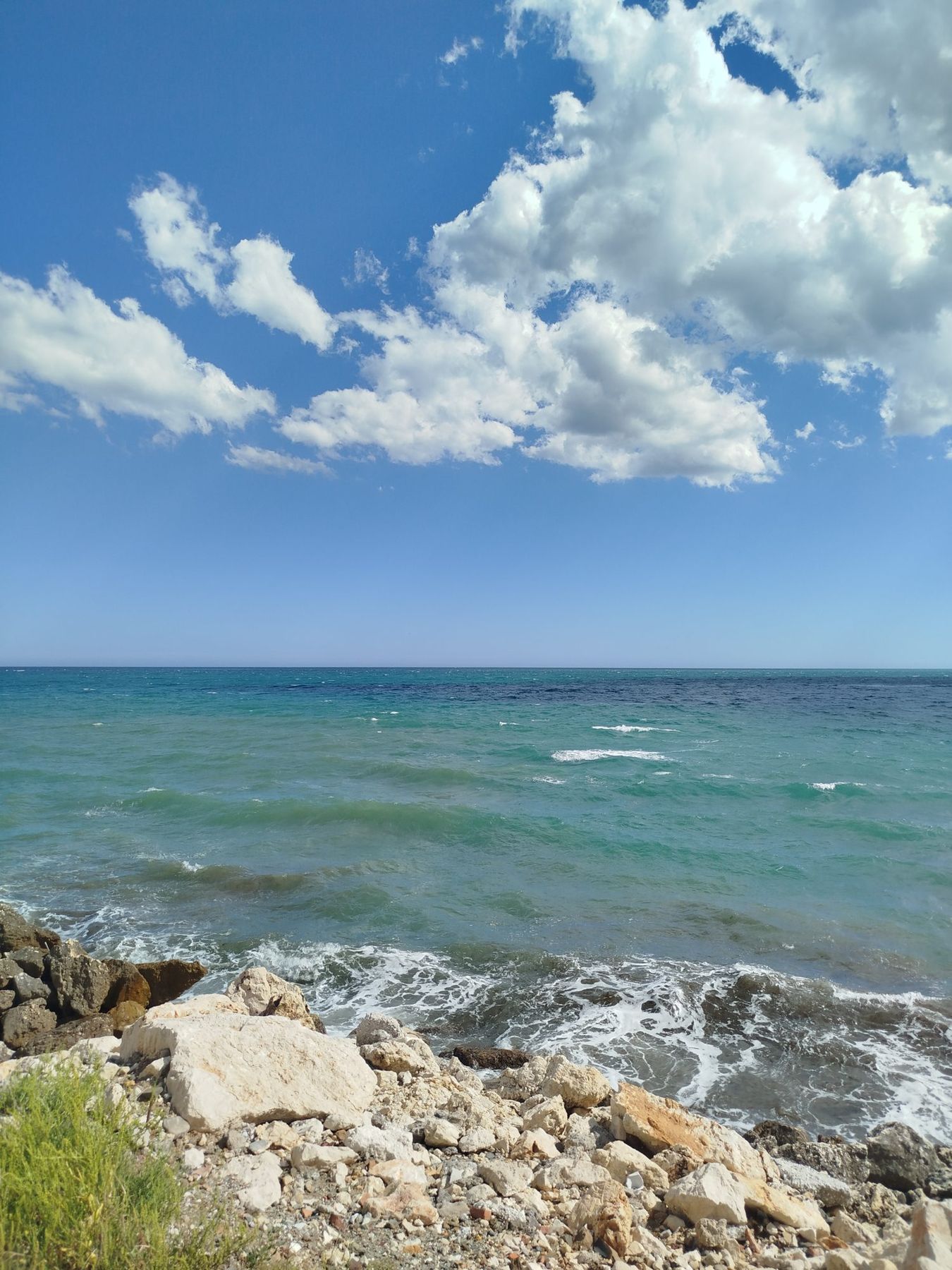 The Mediterranean meeting the rocky shore