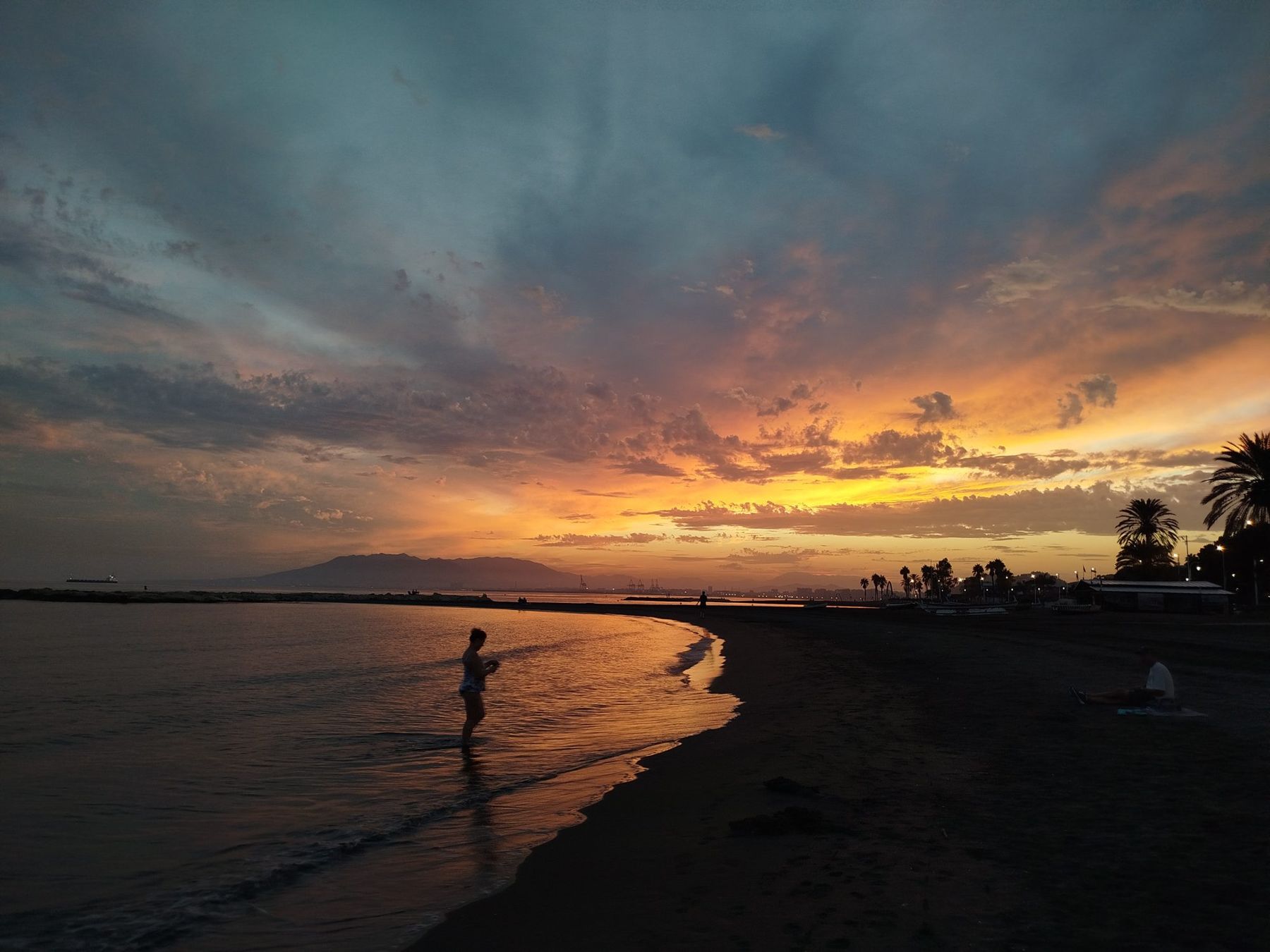 Sunset over the beach